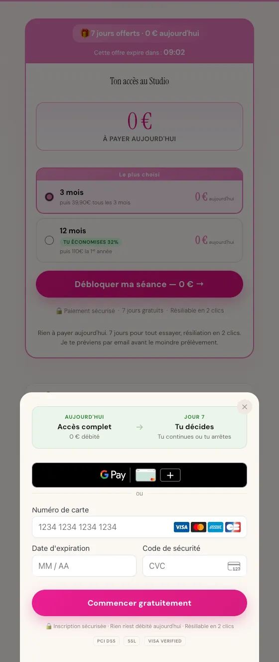 Capture de la page Happy Creativity Studio · Checkout